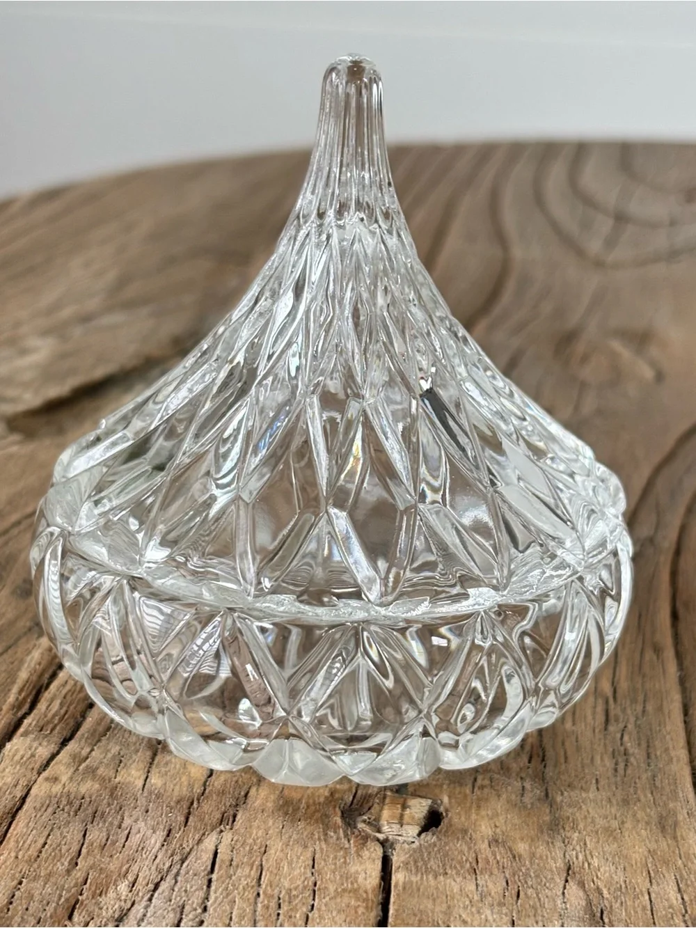 Vintage Hershey's Kiss Crystal Keepsake Trinket Dish Ring Holder